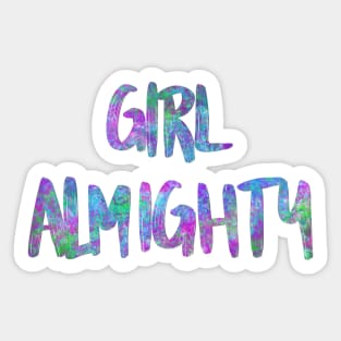 Girl almighty - bright colorful Sticker